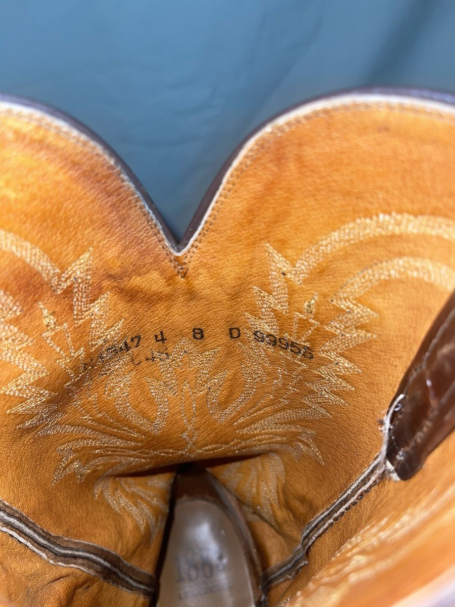 Lucchese N1547 Mad Dog Snip Toe Cowboy Leather Boots Mens 8  display picture 1