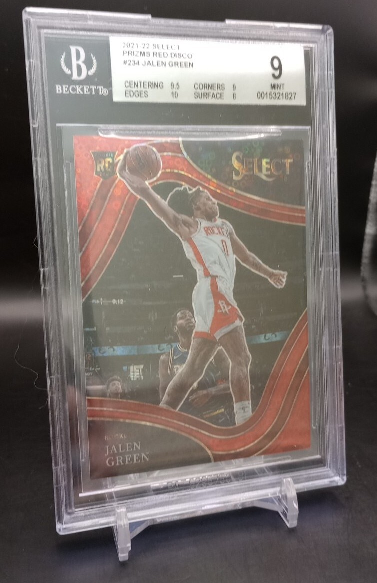 2021-22 Select Jalen Green Red Disco /49 BGS 9 RC #234