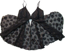 NWT Victoria  s Secret Black Heart Open Top Intimate Sleepwear Lingerie SZ M