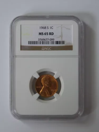 1968-S NGC MS65 RD Lincoln Memorial Cent  3769677-099