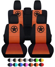 Frontrear Custom-fit Car Seat Covers Army Star Fits Wrangler Jl 4dr 2018-2022