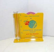 TV Channel 2 Weather Rain Gauge Rare Salesman...