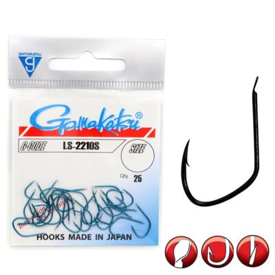 Gamakatsu LS-2210S Hooks Blue | Spitze Einzel Haken mit Platte #1 bis #18 Blau 