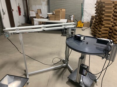 Mini Mover RTA Table and Conveyor Belt, Open and Assembled, Never Used