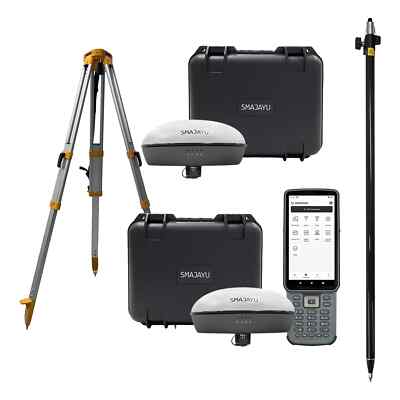 SMA20 PPK RTK Surveying Equipment Base & Rover E600 Collector, Pole and Tripod