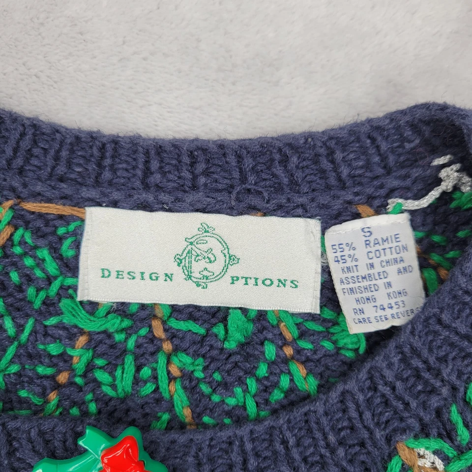 Винтажный бабушка свитер женщин маленький кардиган Рождество бабушка шик Grandmacore - Изображение 3 из 4