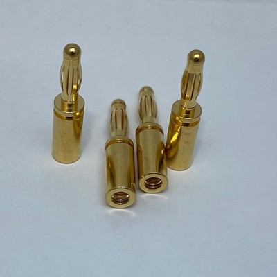 OEM MIT Iconn Banana Screw On Connectors Set of 4 for MIT Speaker Cables NEW