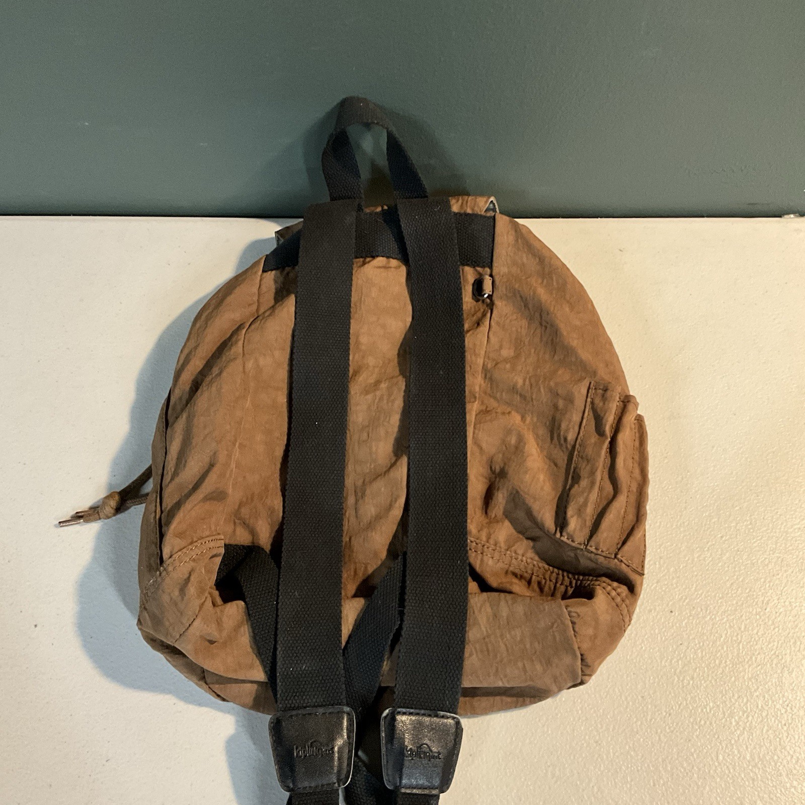 Kipling Lovebug Mini Backpack Brown Black Drawstr… - image 5