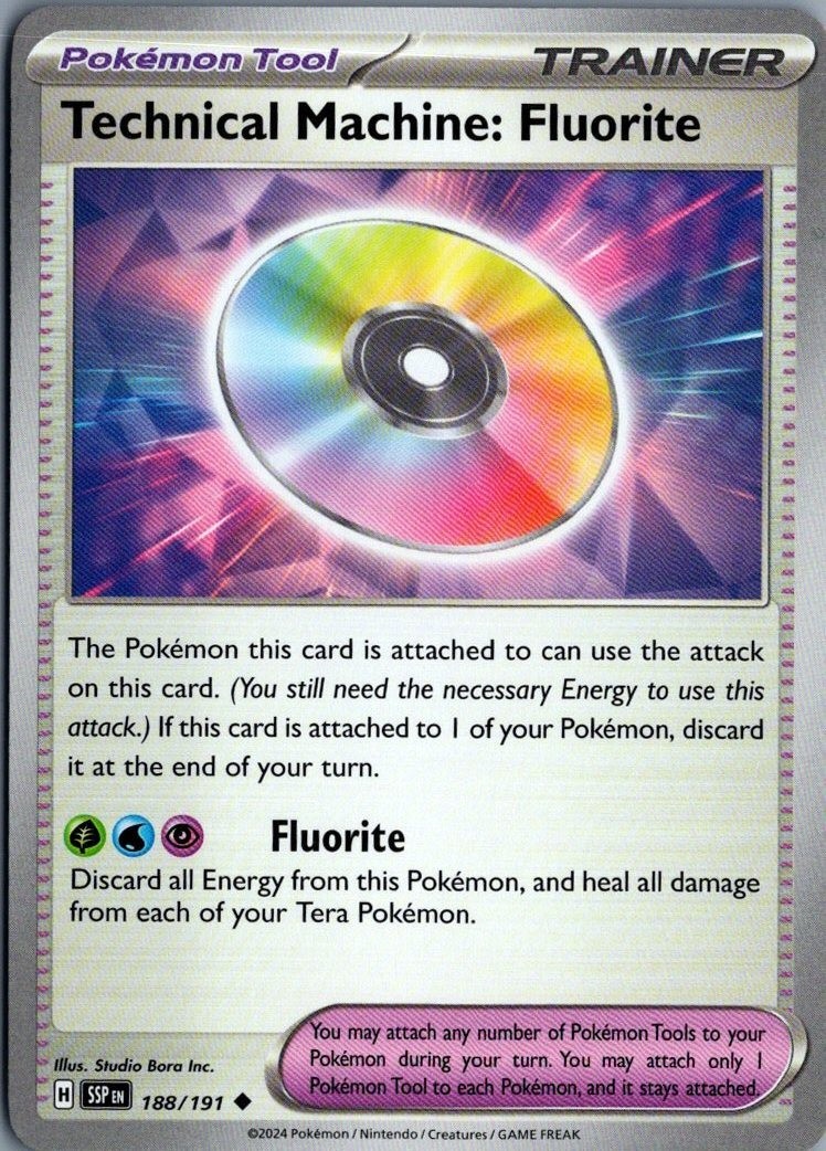 Technical Machine: Fluorite 188/191 Uncommon Surging Sparks Pokemon Near Mint