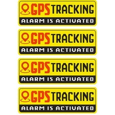GPS Tracking Stickers 4pcs Waterproof Adhesive Vehicle Security Warning