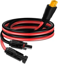 COMeap Solar Panel Cable for Ecoflow Anker SOLIX 10AWG, 3.4ft, Black 