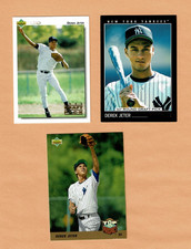 1993 Derek Jeter New York Yankees Rookie Card Lot (3) Range from Ex-Mt to NM-MT+