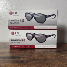 Lot Of 2 LG Cinema 3D GLASSES AG-F310 4 Pairs Total Open Box Free Shipping