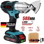 Elektrische Blechknabber Blechschneider Akku Blechschere Metall-Schere 2X Akkus