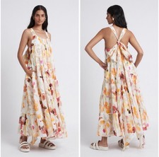 BNWT Aje Dassia Maxi Dress Size 12 formal party tiered bow back wedding races