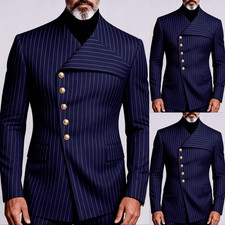 Striped Foraml Men's Suit Business 2Pcs Banquet Evening Outfits Designed Jacket