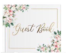 Wedding Guest Book for Guests to Sign 100 Thick Lined and Blank Pages Book Only