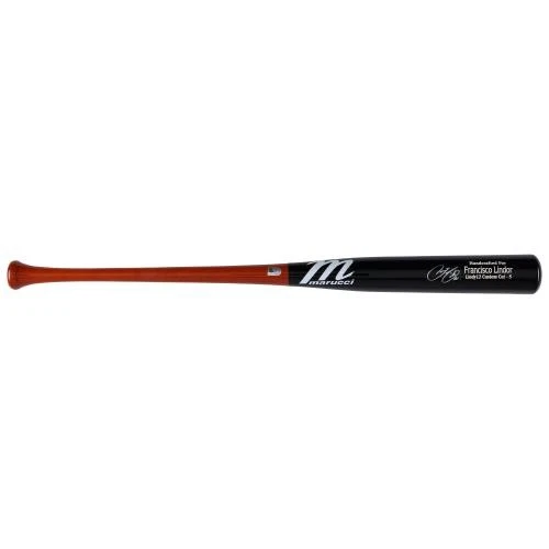 Murciélago Modelo Juego Marucci Autografiado por Francisco Lindor New York Mets Foto 2 de 3