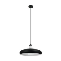 HäNgelampe Pendelleuchte Esstisch Stahl In Schwarz, Weiss Glas In Weiss E27