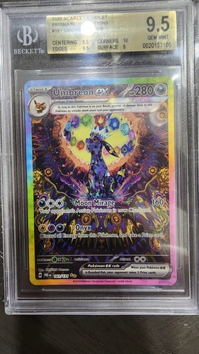 Pokemon Umbreon ex Prismatic Evolutions SIR 161 Bgs 9.5 Gem Mint