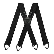 Men Heavy Duty Suspenders Adjustable X-Back Work Biker Wide Elastic Pant Straps