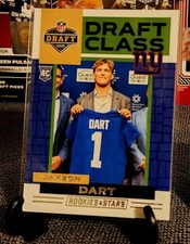 panini rookies & stars draft class jaxson dart new york giants #17 football card