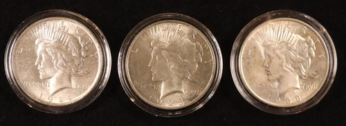 Set of 3-Peace Silver Dollars (1922-1923) - BU Conditions with Super Appearances