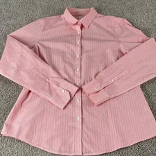 Brooks Brothers Button Down Shirt Sz 4 Tailored Non Iron All Cotton Pink F259