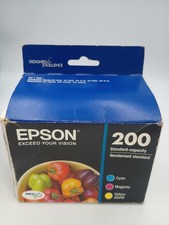 Epson 200 Ink Cartridges Cyan Magenta Yellow Standard Capacity New