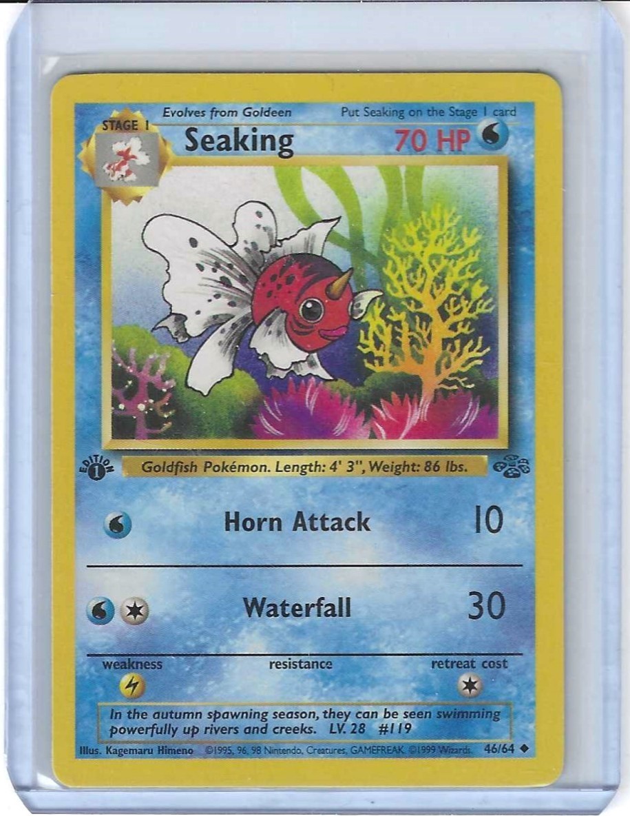 POKEMON JUNGLE 1ST EDITION SEAKING UNCOMMON # 46/64 UNPLAYED NM