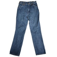 Vintage Wrangler Jeans Women's 12X32 Blue Denim High Rise Straight Leg 13MWZMR