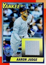 2025 TOPPS UPDATE SERIES 1990 90RU-AARON JUDGE Player Worn RELIC YANKEES
