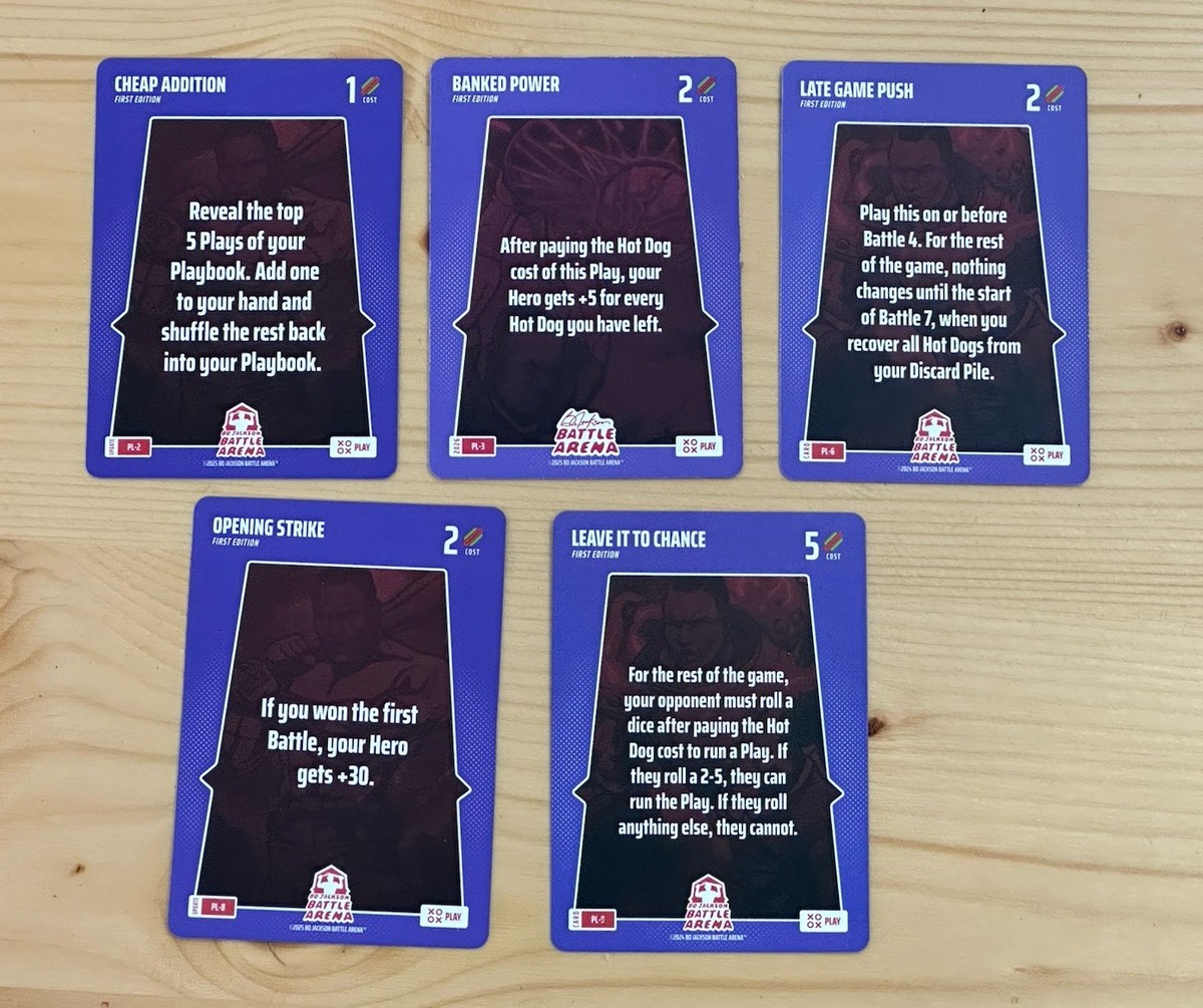 Bo Jackson Battle Arena - PL 5 Card Lot SP