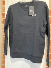 Under Armour Boys Size Large Sweatshirt Pullover Black Cotton Blend NWT