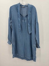 Pre-Owned Loft Blue Size Medium Knee Length Long Sleeve Dress