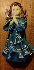 Engelsfigur aus Polyresin (Kunststein)ca. 21 cm Hoch Top Zustand Super Dekorat