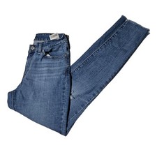 Levis 711 Skinny Jeans Womens Size 28 Mid Rise Medium Wash Ripped Denim Pants