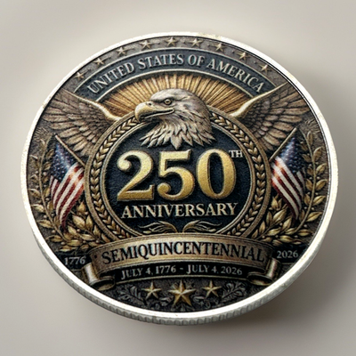 #ad United Eagle 250TH ANNIVERSARY USA 2D Flat 1776 2026 Commemorative Coin Medal $8.95