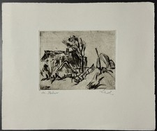 Rudolf Koch, „St. Peter", Radierung auf Bütten, handsigniert mit Bleistift