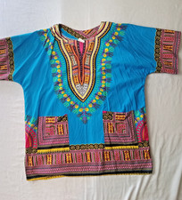 Womens African Dashiki Shirt Tunic Ethnic Hippie Boho Festival Size Medium