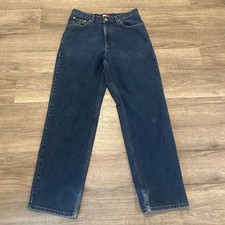 Vintage 90s Tommy Hilfiger Jeans 32x32 Dark Wash Straight Relaxed Cotton Y2K