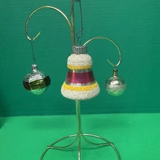 Vintage Lot Of 3 Christmas Ornaments Various Design