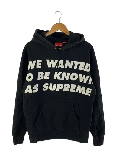 Supreme Felpa con Cappuccio CONOSCIUTA COME FELPA CON CAPPUCCIO M COTONE Nera Usata