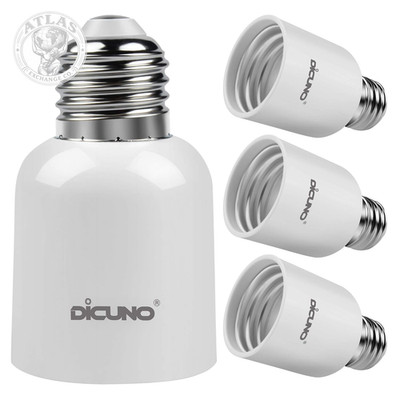 Dicuno E26 to E39 Socket Adapter, Medium E26 to Mogul E39 Screw Base Light Bulb