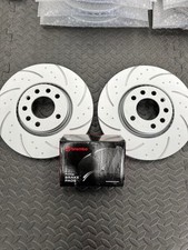 Audi TT 1.8T Quat 225bhp 225 99-05 Front Dimpled Grooved Brake Discs Pads 312mm