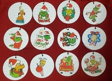 The Grinch Dr. Seuss 12-Piece Wooden Christmas Ornaments New