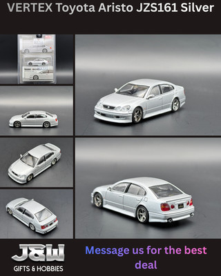 Tarmac Works VERTEX Toyota Aristo JZS161 Silver (Lexus GS Body) Global64 1/64