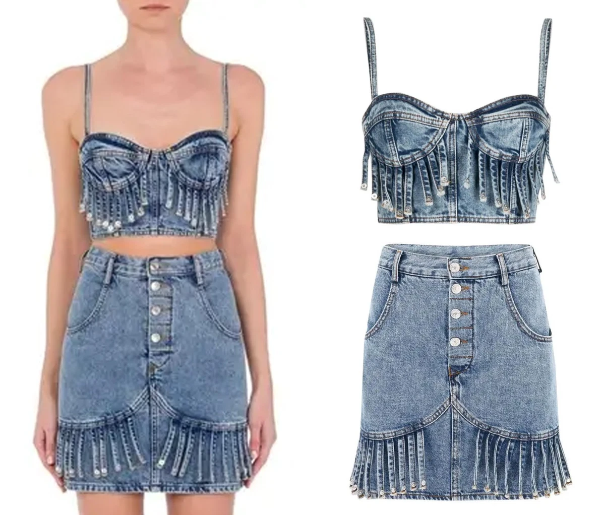 Moschino Denim Tops for Women for sale | eBay