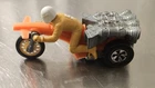 VINTAGE HOT WHEELS  RUMBLERS MOTORCYCLE RUMBLERS ROMAN CANDLE W RIDER  VERYRARE