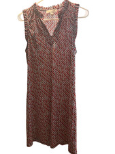 Michael Kors Women's Tunic Dress Size Medium Pink Slimming Floral Spandex